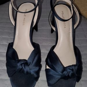 Satin Navy Blue heels size 7.5
